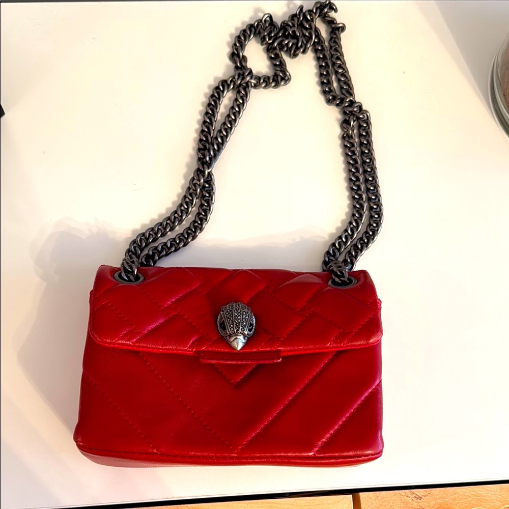 Kurt Geiger Red Quilted Crossbody Bag